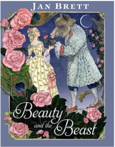 Book cover of Beauty and the Beast by Jan Brett.