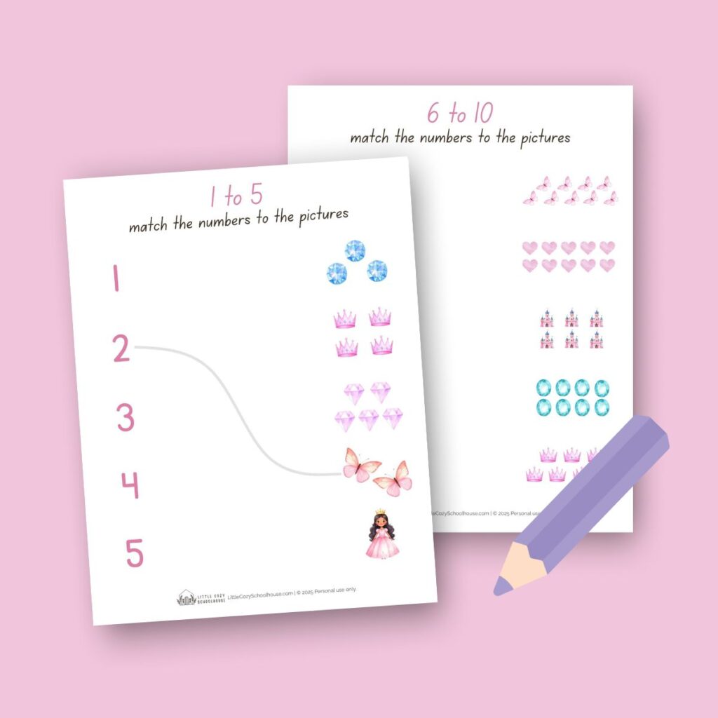 Fairy Tale Number Matching 1-10